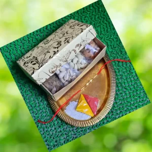HEALTHY BOX TREAT RAKHI GIFT HAMPER - SaGa Dry Fruits And Spices